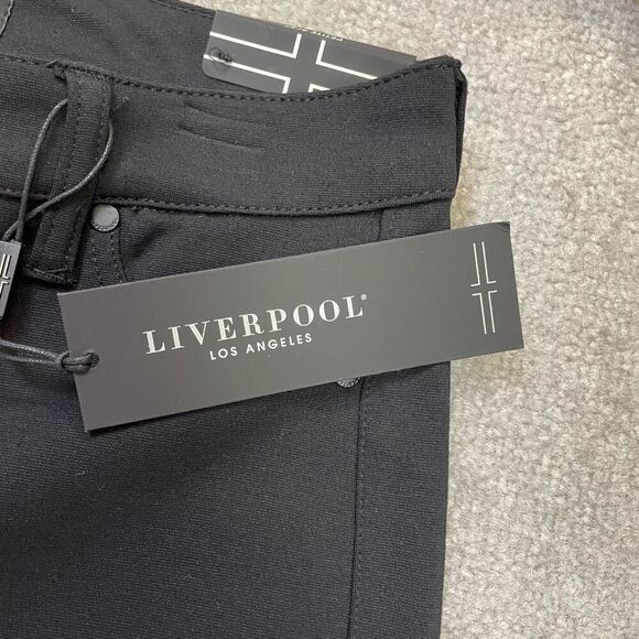 NWT Liverpool Womens Zip Fly Skinny Cropped Ankle Trouser Pants Black Size 4/27 - Picture 6 of 12